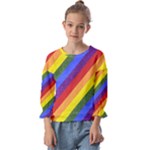 Lgbt Pride Motif Flag Pattern 1 Kids  Cuff Sleeve Top