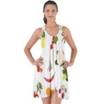 Fruits, Vegetables And Berries Show Some Back Chiffon Dress