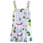 Fruits, Vegetables And Berries Kids  Layered Skirt Swimsuit