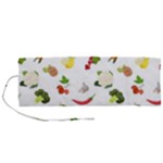 Fruits, Vegetables And Berries Roll Up Canvas Pencil Holder (M)