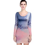 Blessed Long Sleeve Velvet Bodycon Dress