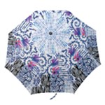 Blue Pastel Print Folding Umbrellas