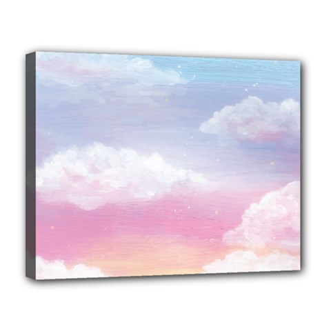 Evening Sky Love Canvas 14  x 11  (Stretched) from ArtsNow.com