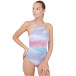 Evening Sky Love High Neck One Piece Swimsuit