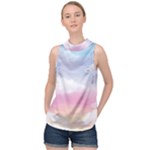 Evening Sky Love High Neck Satin Top