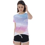 Evening Sky Love Short Sleeve Foldover Tee