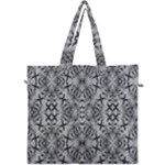 Black And White Ornate Pattern Canvas Travel Bag