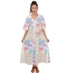 Pastel Love Kimono Sleeve Boho Dress