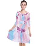 Yugen Quarter Sleeve Waist Band Dress