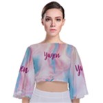 Yugen Tie Back Butterfly Sleeve Chiffon Top