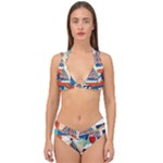 Travel With Love Double Strap Halter Bikini Set