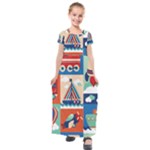 Travel With Love Kids  Short Sleeve Maxi Dress
