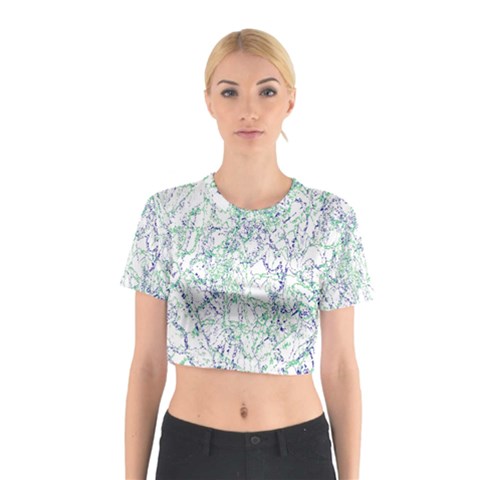 Splatter Abstract Bright Print Cotton Crop Top from ArtsNow.com