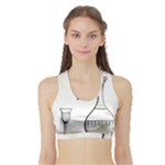 Wine Glass And Decanter Sports Bra with Border