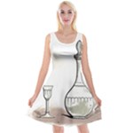 Wine Glass And Decanter Reversible Velvet Sleeveless Dress