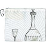 Wine Glass And Decanter Canvas Cosmetic Bag (XXXL)