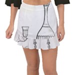 Wine Glass And Decanter Fishtail Mini Chiffon Skirt