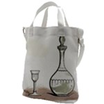 Wine Glass And Decanter Canvas Messenger Bag