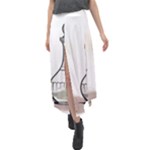 Wine Glass And Decanter Velour Split Maxi Skirt