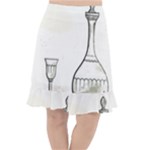 Wine Glass And Decanter Fishtail Chiffon Skirt