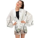 Wine Glass And Decanter Long Sleeve Kimono