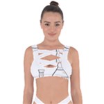 Wine Glass And Decanter Bandaged Up Bikini Top