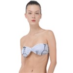 Wine Glass And Decanter Classic Bandeau Bikini Top 