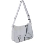 Wine Glass And Decanter Zip Up Shoulder Bag