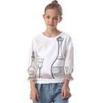 Wine Glass And Decanter Kids  Cuff Sleeve Top