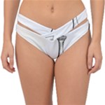 Wine Glass And Decanter Double Strap Halter Bikini Bottom