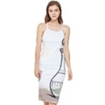Wine Glass And Decanter Bodycon Cross Back Summer Dress