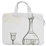 Wine Glass And Decanter MacBook Pro Double Pocket Laptop Bag (Large)