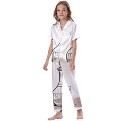 Kids  Satin Short Sleeve Pajamas Set 