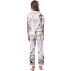 Kids  Satin Short Sleeve Pajamas Set 