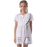 Wine Glass And Decanter Kids  Asymmetric Collar Dress
