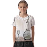Wine Glass And Decanter Kids  Frill Chiffon Blouse