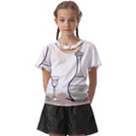 Wine Glass And Decanter Kids  Front Cut Tee