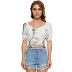 Wine Glass And Decanter Button up blouse
