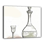 Wine Glass And Decanter Canvas 20  x 16  (Stretched)