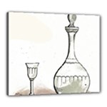Wine Glass And Decanter Canvas 24  x 20  (Stretched)