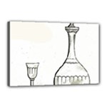 Wine Glass And Decanter Canvas 18  x 12  (Stretched)