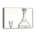 Wine Glass And Decanter Deluxe Canvas 18  x 12  (Stretched)