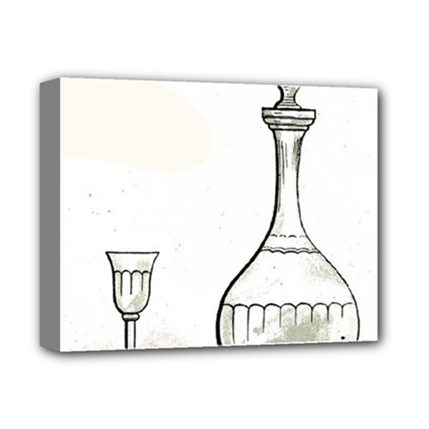 Wine Glass And Decanter Deluxe Canvas 14  x 11  (Stretched) from ArtsNow.com