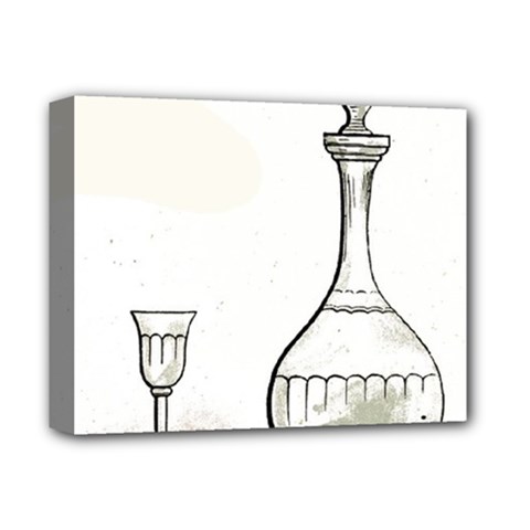 Wine Glass And Decanter Deluxe Canvas 14  x 11  (Stretched) from ArtsNow.com