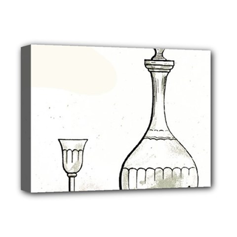 Wine Glass And Decanter Deluxe Canvas 16  x 12  (Stretched)  from ArtsNow.com