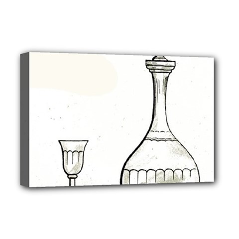 Wine Glass And Decanter Deluxe Canvas 18  x 12  (Stretched) from ArtsNow.com