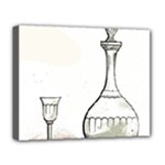 Wine Glass And Decanter Deluxe Canvas 20  x 16  (Stretched)