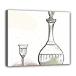 Wine Glass And Decanter Deluxe Canvas 24  x 20  (Stretched)
