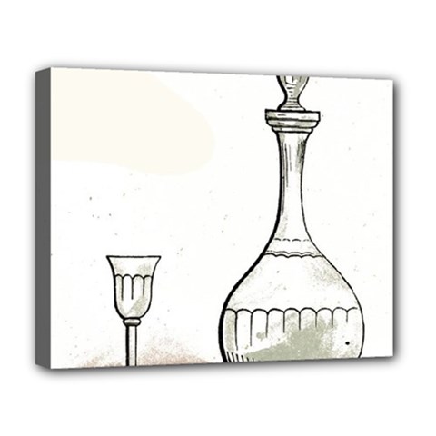 Wine Glass And Decanter Deluxe Canvas 20  x 16  (Stretched) from ArtsNow.com