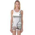 Wine Glass And Decanter One Piece Boyleg Swimsuit
